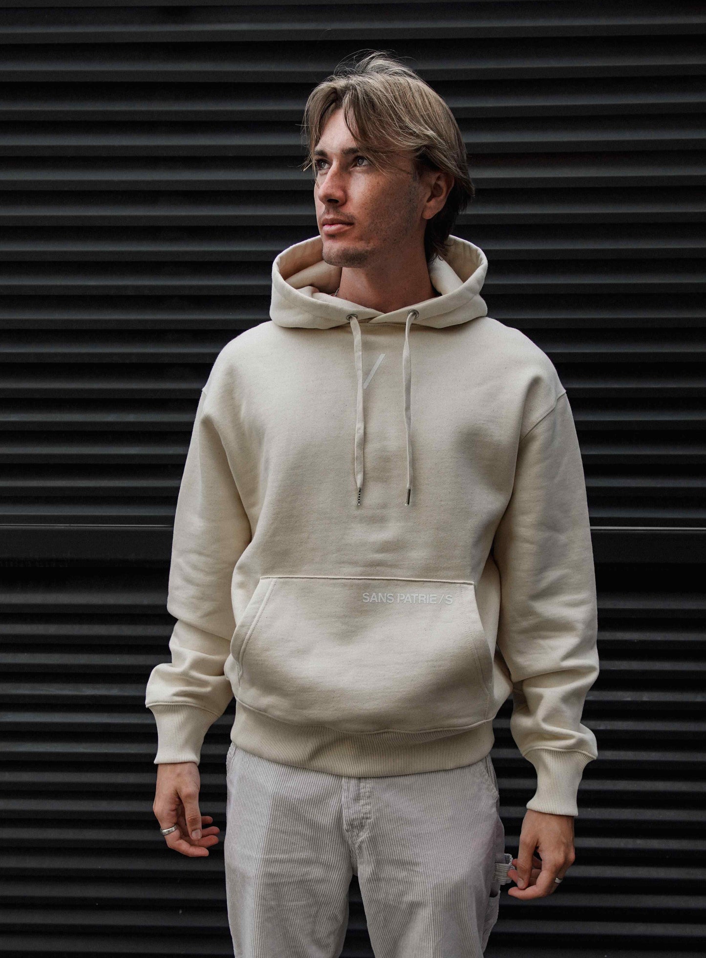 SANS PATRIE/ S Oversized Hoodie /CREAM