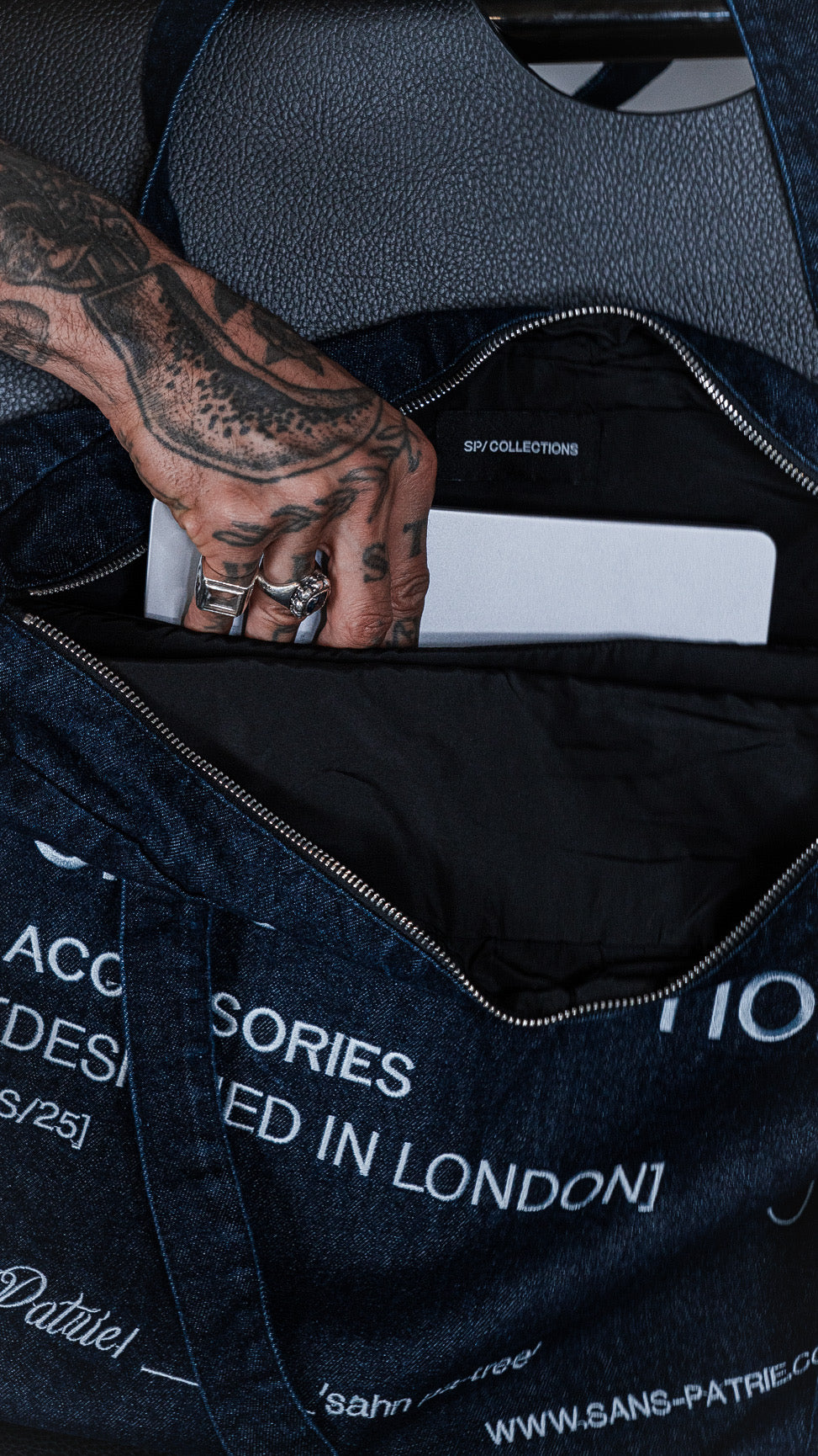 SP/ 002 SELVEDGE DENIM TOTE BAG