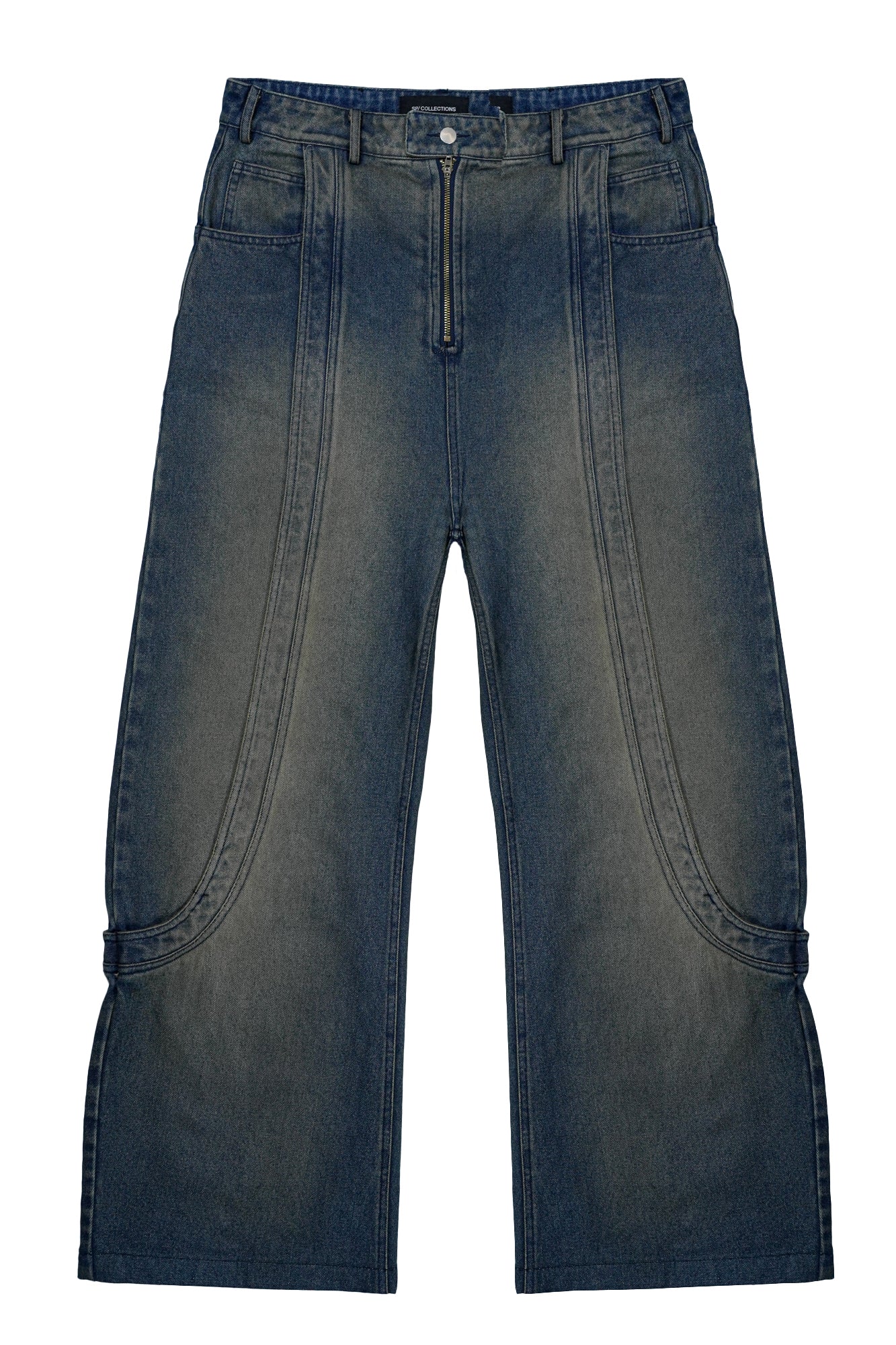 SP/ 002 WASHED SEAMED JEANS