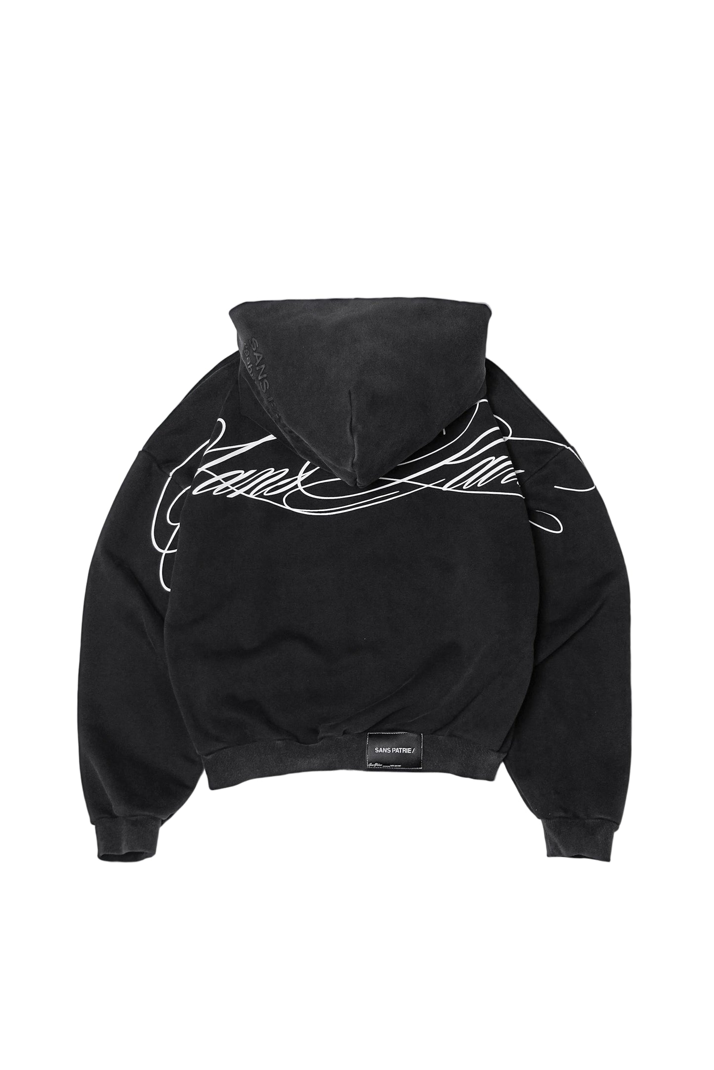 SP/  SCRIPT ZIP UP HOODIE