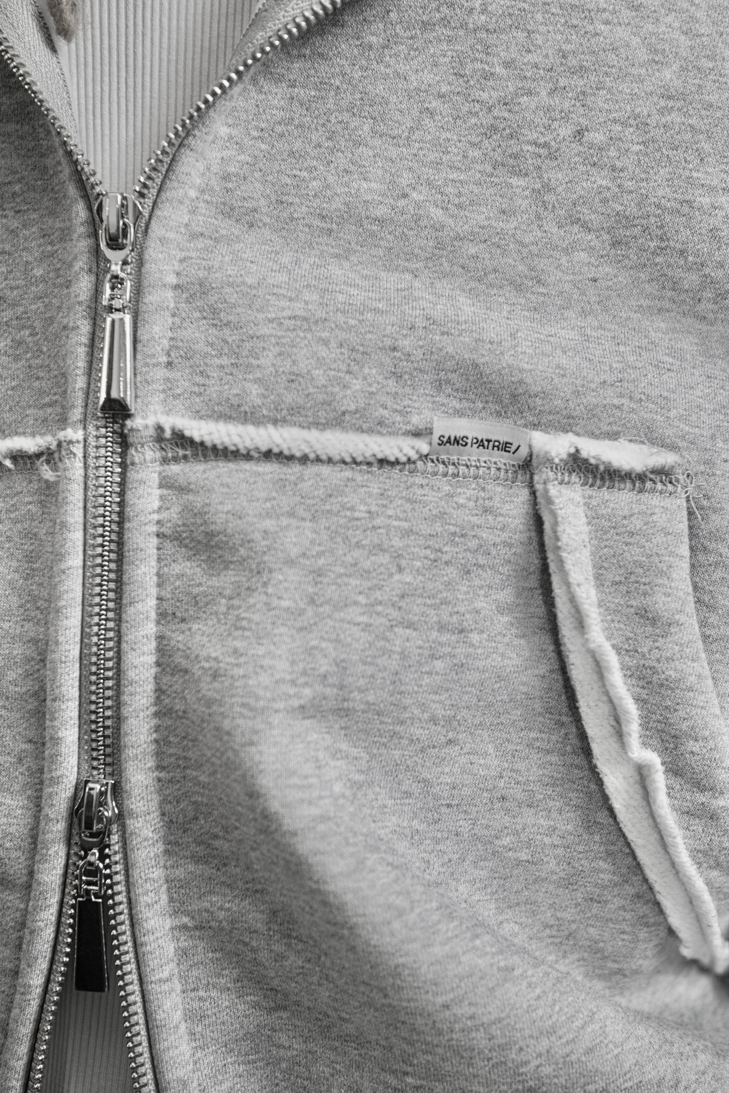 SP/  GREY ZIP UP HOODIE