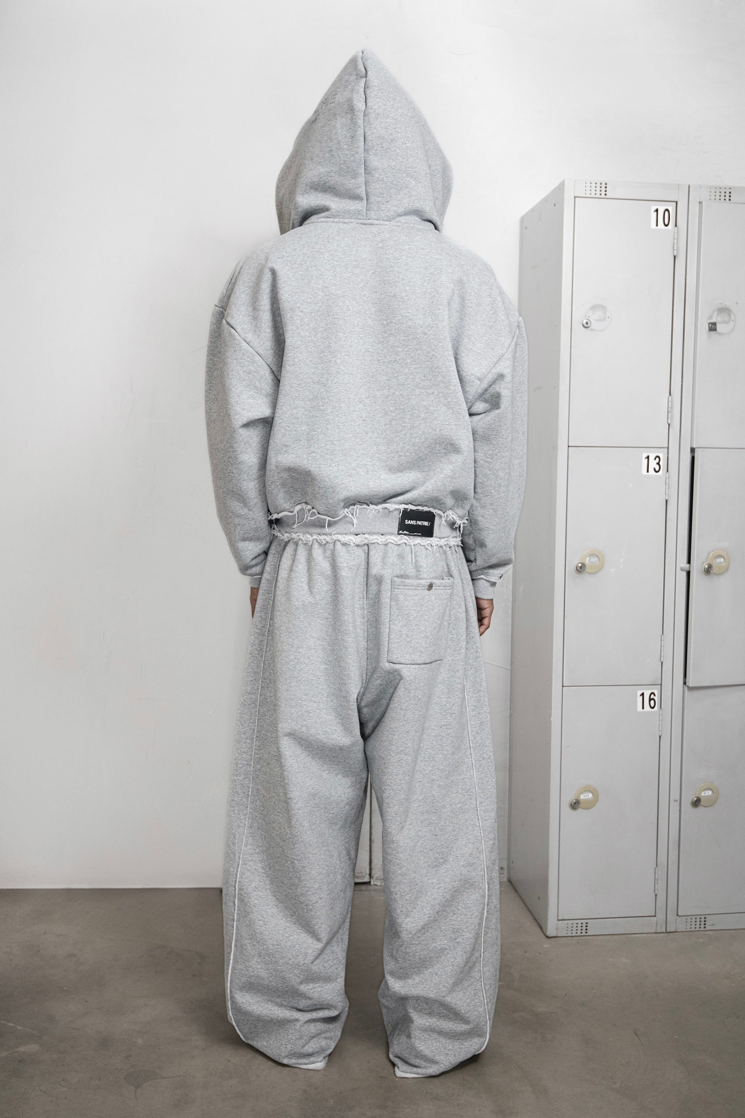 SP/ GREY ZIP UP HOODIE – SANS PATRIE/ STUDIO