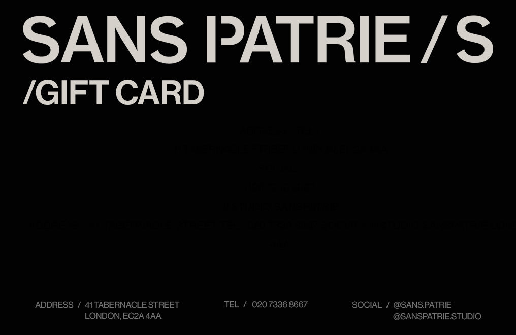SANS PATRIE/ GIFT CARD