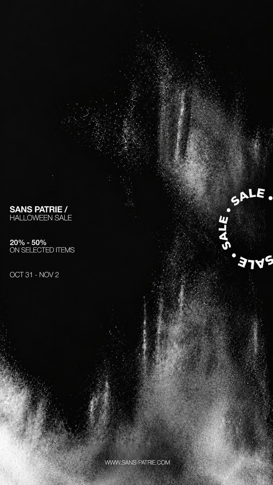 SANS PATRIE Halloween sale mobile banner final